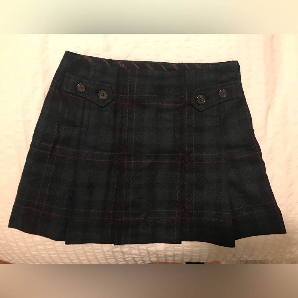 Low Rise Plaid Wool Mini Skirt 90’s Y2K
